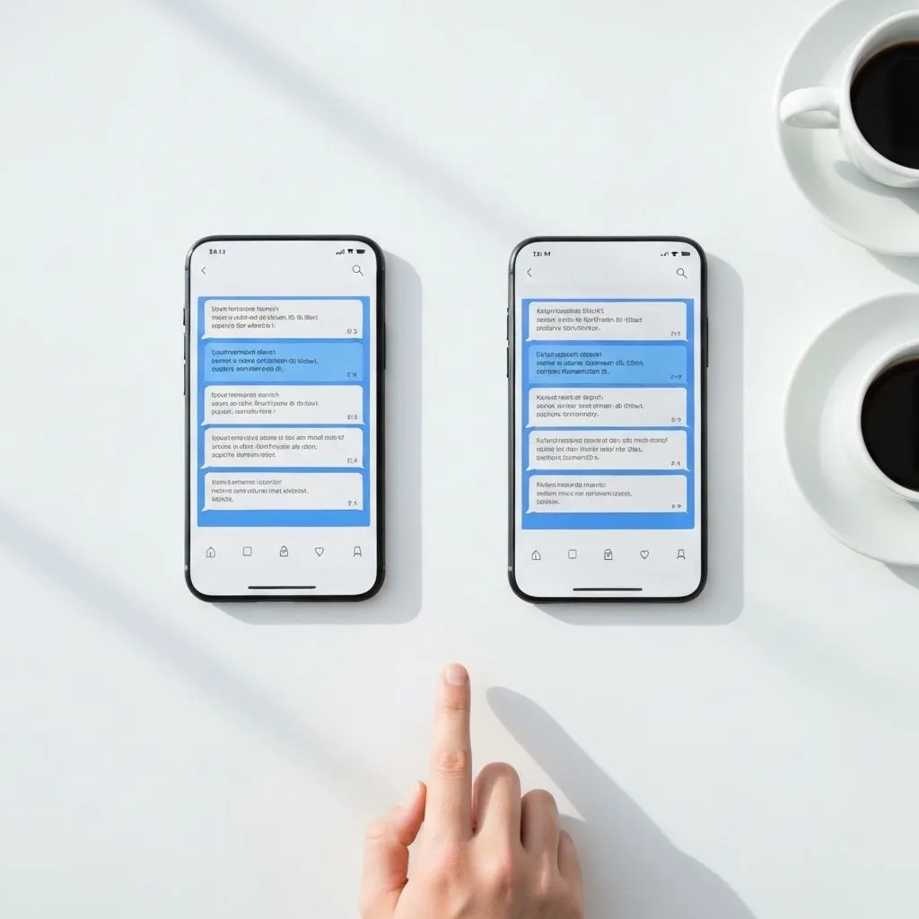 Due telefoni con interfacce chat: assistenti testuali convergenti e “stanchezza da chatbot”